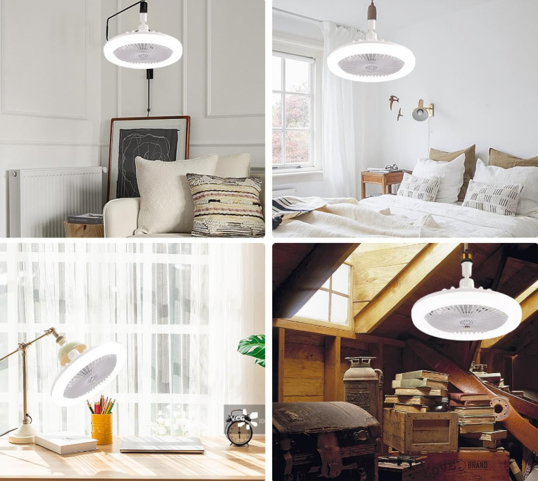 Ventilador con lámpara LED